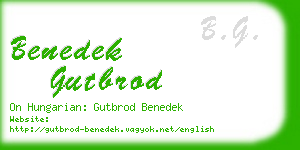 benedek gutbrod business card